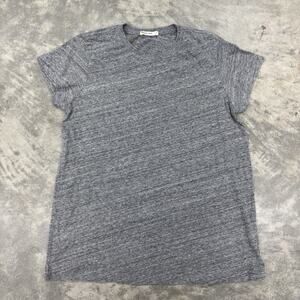Marine Layer Small Heathered Grey Signature Crewneck Short Sleev Tee Womens S